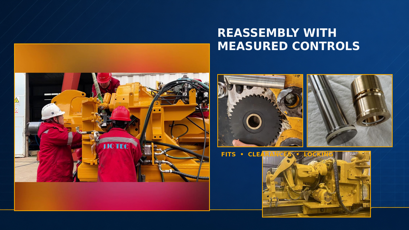 NOV TDS-11SA gearbox and spindle reassembly Reassembly With Measured Controls