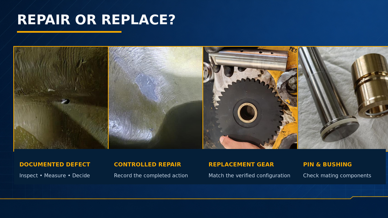 Repair or Replace? Condition-based component decision for TDS-11SA overhaul