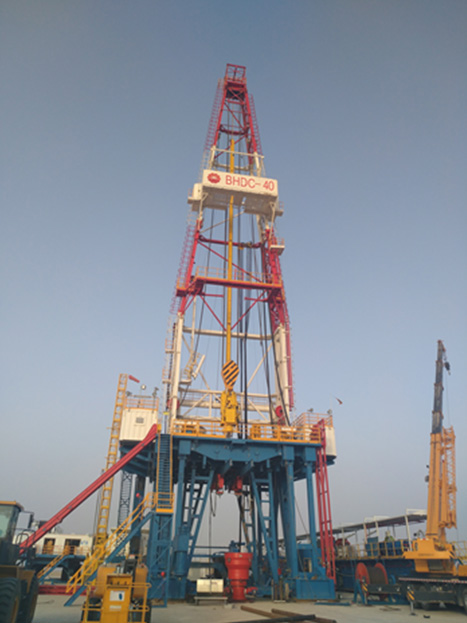 BHDC-40 drilling rig installation of Bohai Drilling was completed